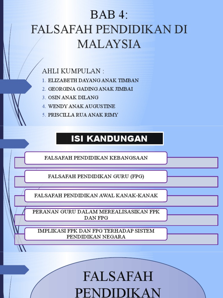 Bab 4 Falsafah Pendidikan Di Malaysia