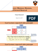 Game Theory: Minimax, Maximin, and Iterated Removal: Naima Hammoud