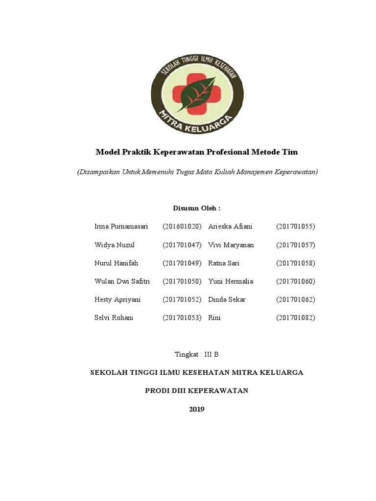 Model Praktik Keperawatan Metode Tim | PDF