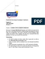 Fundación Universitaria Tecnológico Comfenalco English 3A Self-Study Guide Week 1-3