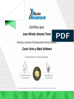 Certificado Curso Virtual Gratis Volvo y Mack Software