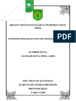 Bidang Penyelenggaran Pemerintahan Desa