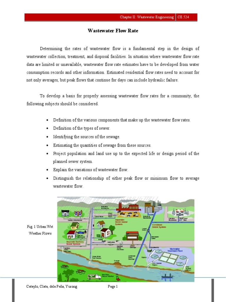 Wastewater Flow Rate Analysis Guide | PDF | Sanitary Sewer | Wastewater