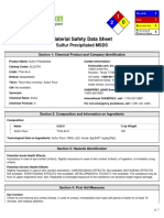 Sulfur Precipitated MSDS: Section 1: Chemical Product and Company Identification