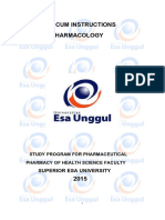 Practicum Instructions Pharmacology: Superior Esa University