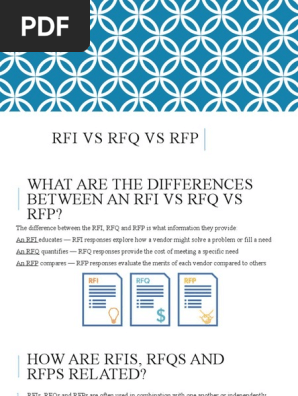 RFI vs RFQ vs RFP