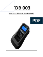 TDB 003 TESTER LLAVES DE PROXIMIDAD