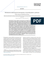 Mechanisms Underlying The Heterogeneity of Myelodysplastic Syndromes PDF