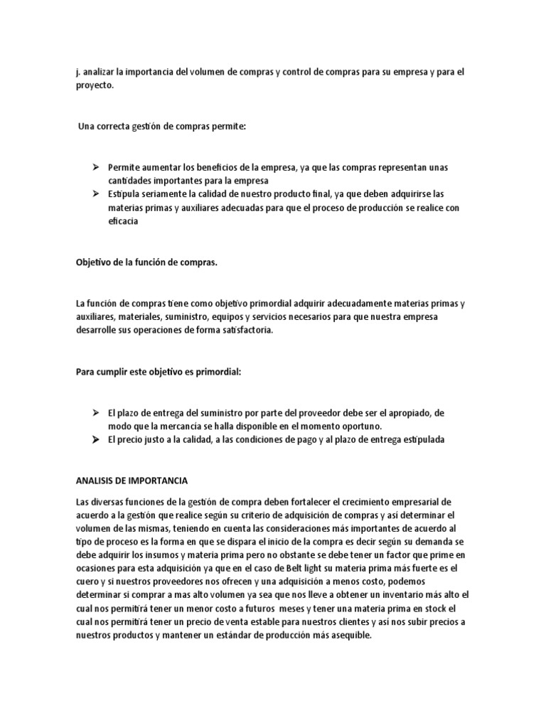 Importancia del Volumen de Compras | PDF | Calidad (comercial) | Economias