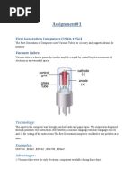 Assignment#1: First Generation Computers (1940-1956)