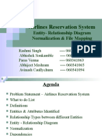 Airlines Reservation System: Entity-Relationship Diagram Normalization & File Mapping