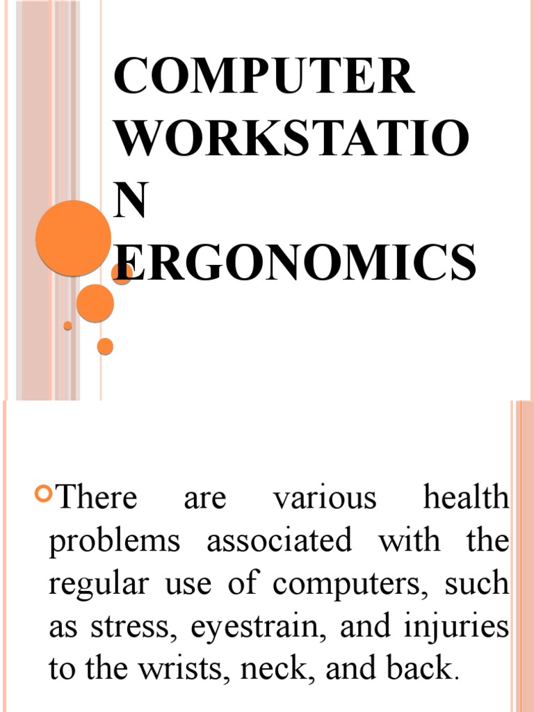 Computer Workstation Ergonomics PDF Chair Computer Keyboard