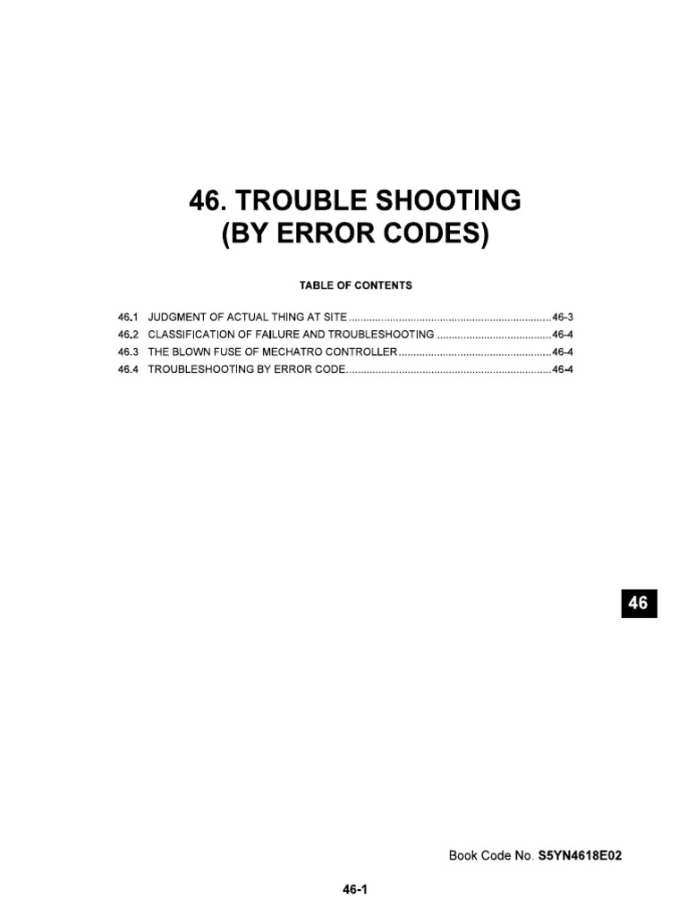 Troubleshooting - Error Codes | PDF