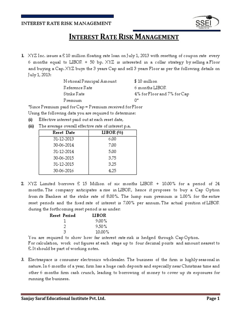 Interest Rate Risk Management PDF | PDF | Interest Rates | Interest