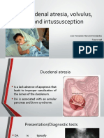 Duodenal Atresia, Volvulus, and Intussusception