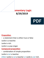 Elementary Logic