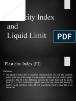 Plasticity Index and Liquid Limit