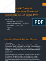 Konsolidasi dan akuisisi perbankan menurut PP 28/1999