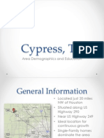 Cypress, TX Area Demographics and Education Overview