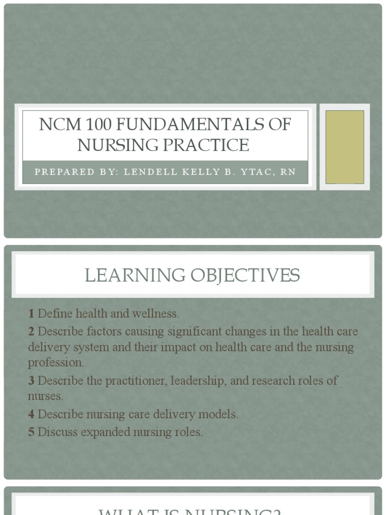 Fundamentals of Nursing Practice | PDF | Health Care | Nursing