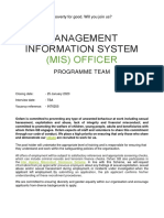 OGB Job Profile Oct 2019 - MIS Officer 