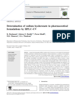 Determination of Sodium Hyaluronate in Pharmaceutical Formulations by HPLC - UV