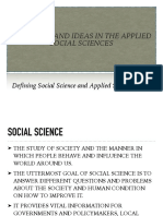 Discipline and Ideas in The Applied Social Sciences