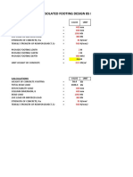 Isolated Footing Design Bs 8110: Input