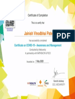 COVID 19 Certificate On Awareness and Management-Certificate 51782 PDF