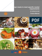 Design Meals To Meet Specific Market Requirements: D1.HCA - CL3.04 Trainee Manual