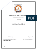 Calcium Blood Test: Alkitab University - Collage of Medical Techniques Department of Medical Analysis 3 Rd. Stage