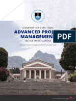 Advanced Project Management: University of Cape Town