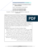 Validity and Reliability of The PAQ-C Questionnaire To Assess Physical Activity in Algerian Old Children