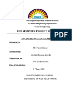 End Semester Project Report: Engineering Management