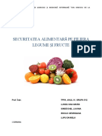 Securitatea Alimentară Pe Filiera Legume Și Fructe