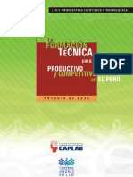 La Formación Técnica para El Trabajo Productivo y Competitivo en El Perú