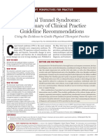 Carpal Tunnel Syndrome - A Summary of Clinical Practice Guideline Recommendations