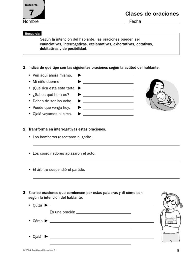 Hoja De Trabajo De Oraciones Simples Y Compuestas De Tercer Grado