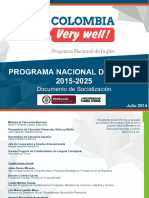 Documento PROGRAMA NACIONAL DE INGLÉS 2015-2025 PDF