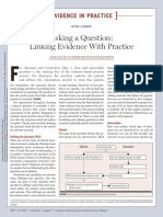 Asking A Question: Linking Evidence With Practice