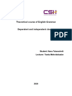 Dependent and Independent Clauses-Nana Tatarashvili