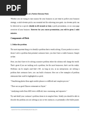 elevator pitch