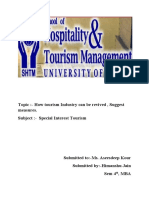 Topic:-How Tourism Industry Can Be Revived, Suggest Measures. Subject: - Special Interest Tourism