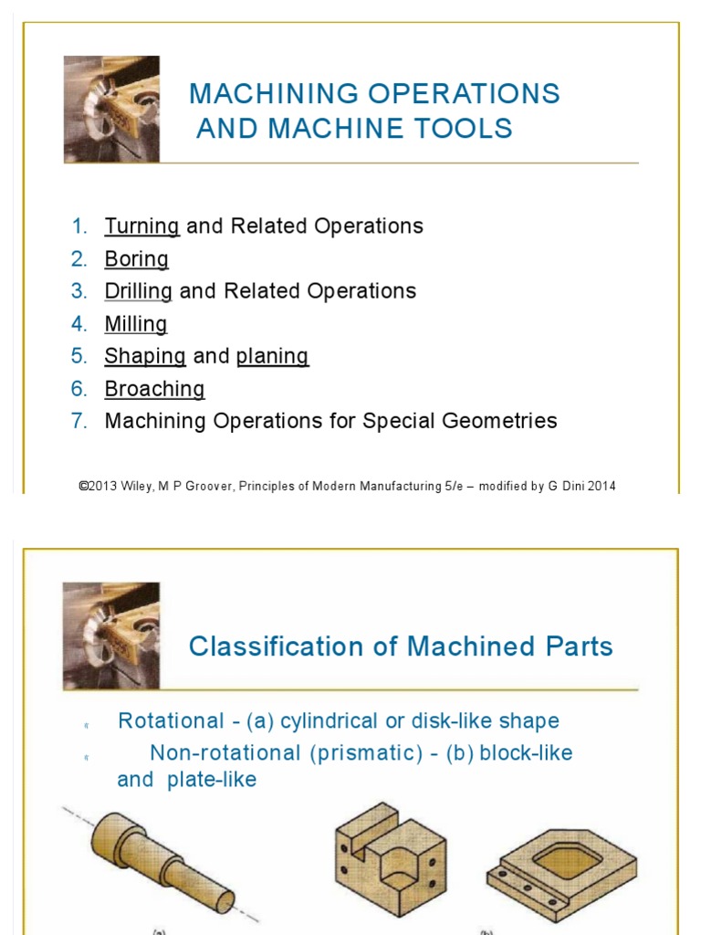 (PDF) Machining Operations and Machine Tools PDF Machining Gear