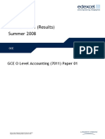 Mark Scheme (Results) Summer 2008: GCE O Level Accounting (7011) Paper 01