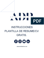 Instrucciones Plantilla de ResumeCV Gratis PDF