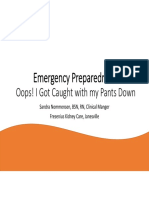 Emergency Preparedness - Oops! I Got Caught With My Pants Down
