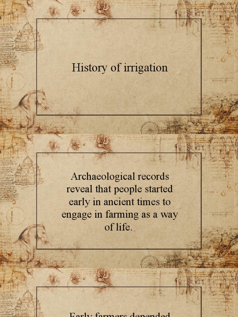 History of Irrigation PDF Irrigation Agriculture