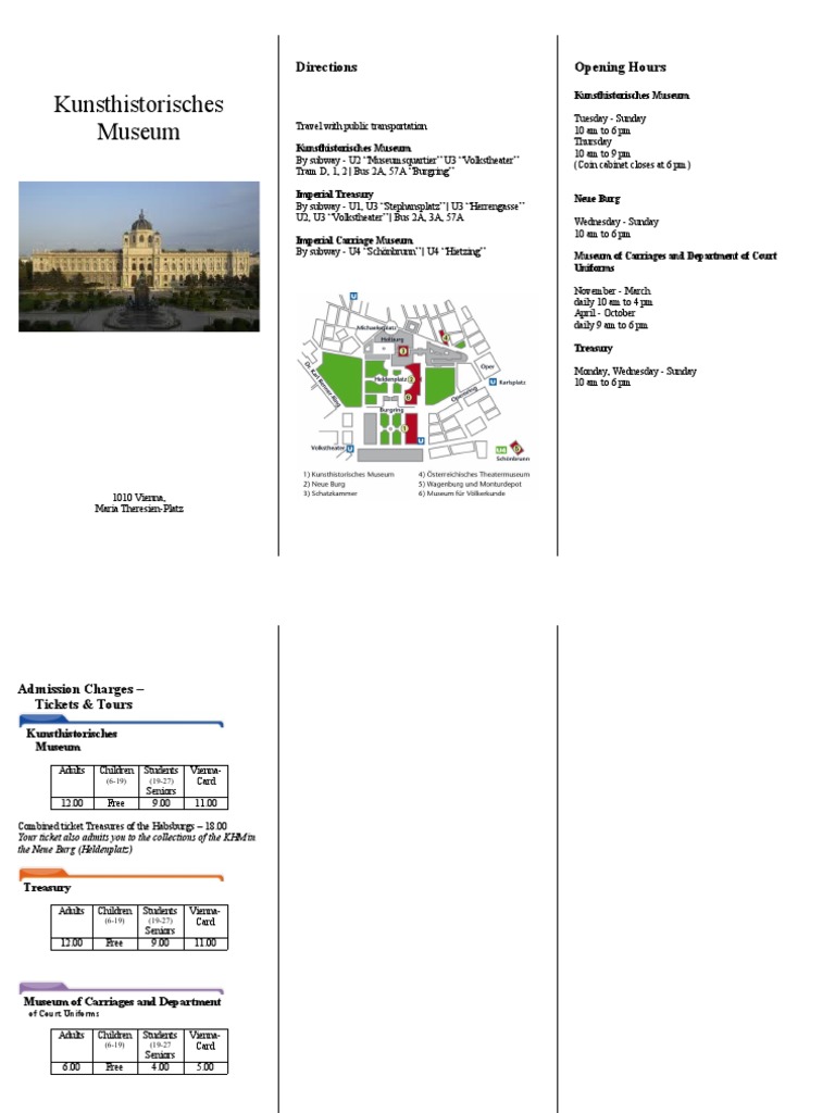 Vienna Museum Visitor Guide | PDF | Public Transport | Rail Transport