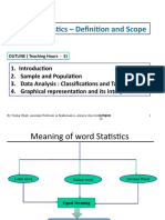 Statistics - Definition and Scope